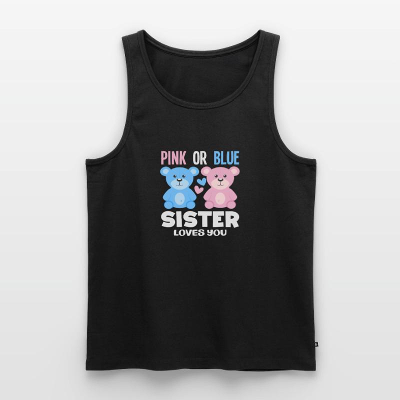 Pink Oder Blau Schwester Liebt Dich Männer Premium Bio Tank Top