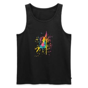 Poledance Bar Fitness Frauen Pole Dance - Männer Premium Bio Tank Top - Schwarz - Vorne - Michal (187cm)