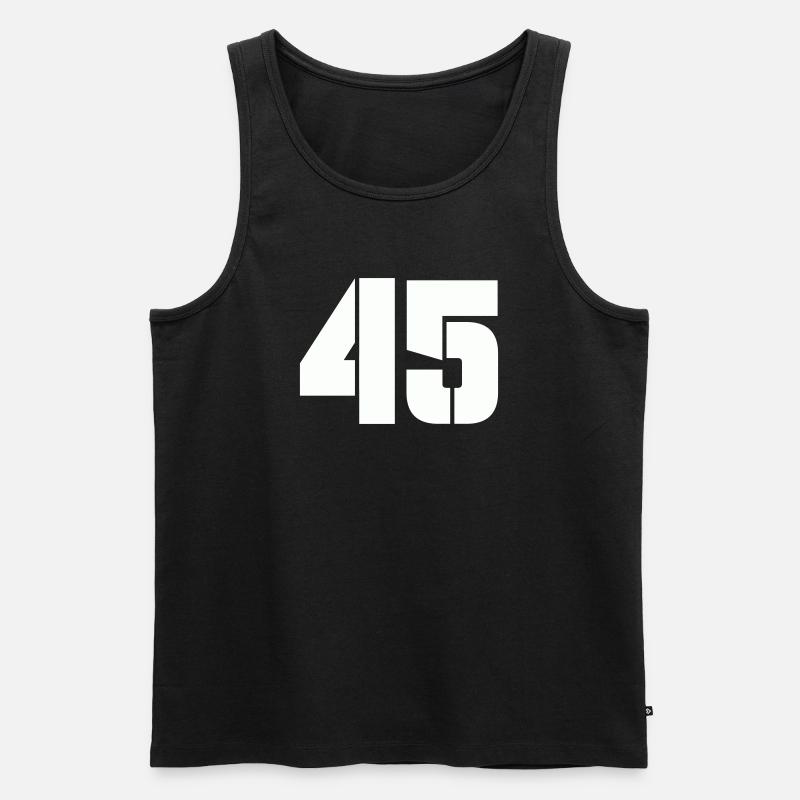 45 - Männer Premium Bio Tank Top - Schwarz
