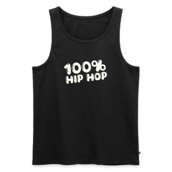 100,-_hip_hop- - Débardeur bio Premium Homme - noir - Devant - Michal (187cm)