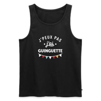 J'peux pas j'ai Guinguette - Débardeur bio Premium Homme - noir - Devant - AI Model Male 178 light (178cm)