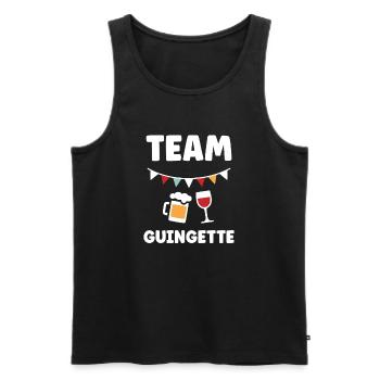 Team Guinguette Festif - Débardeur bio Premium Homme - noir - Devant - AI Model Male 178 light (178cm)