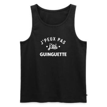 Guinguette Joie Nocturne - Débardeur bio Premium Homme - noir - Devant - AI Model Male 178 light (178cm)