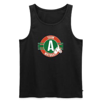 I Love Motoball Motoballer Team A Motoballer - Men's Premium Organic Tank Top - black - Front - Michal (187cm)