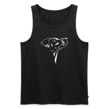 German Pinscher Silhouette Dog Dog Wilsigns - Men's Premium Organic Tank Top - black - Front - Michal (187cm)