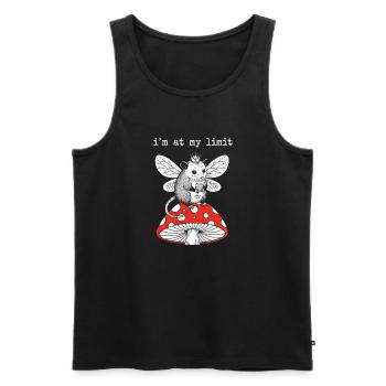 Limited Winged Mouse on Mushroom - Men's Premium Organic Tank Top - black - Front - AI Model Male 178 light (178cm)