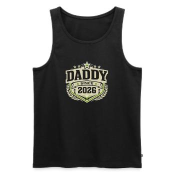 Daddy Since 2026 – Proud Dad Design - Men's Premium Organic Tank Top - black - Front - Michal (187cm)