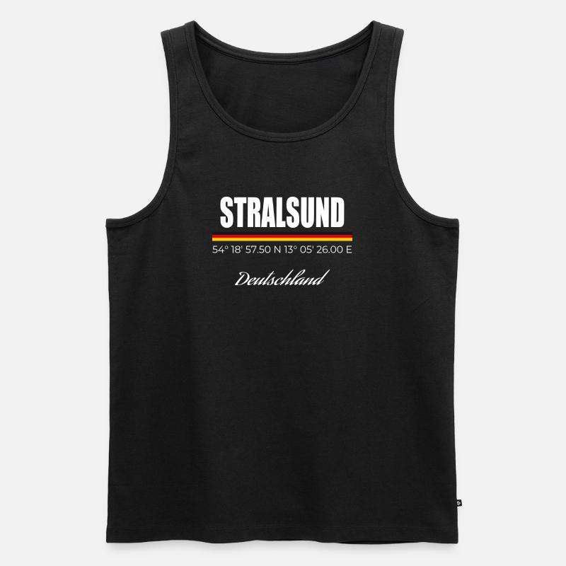 Stralsund - Männer Premium Bio Tank Top - Schwarz