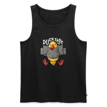 Duck-Tape - Men's Premium Organic Tank Top - black - Front - AI Model Male 178 light (178cm)