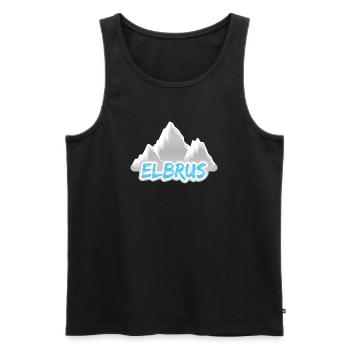 Geschenk für Elbrus - Männer Premium Bio Tank Top - Schwarz - Vorne - AI Model Male 178 light (178cm)