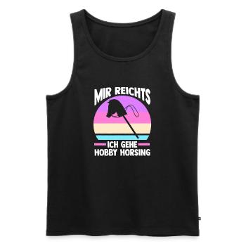 Steckenpferd Hobbyhorse Hobby Horsing - Männer Premium Bio Tank Top - Schwarz - Vorne - Michal (187cm)