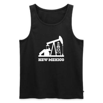 New Mexico Oilfield Pumpjack Design - Männer Premium Bio Tank Top - Schwarz - Vorne - AI Model Male 178 light (178cm)