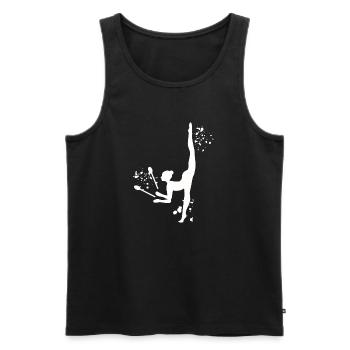 Gymnaste avec massues Gymnastique rythmique - Débardeur bio Premium Homme - noir - Devant - Michal (187cm)