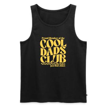 Club des papas cool - Cadeau de la fête des pères des papas - Débardeur bio Premium Homme - noir - Devant - AI Model Male 178 light (178cm)