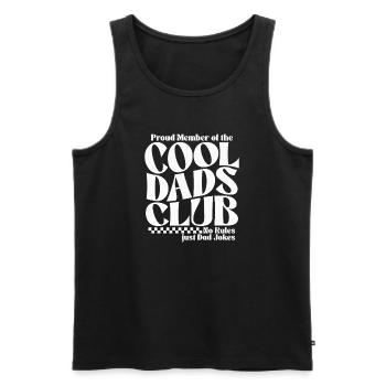 Cool Dads Club - Papa Vatertag Geschenk  - Männer Premium Bio Tank Top - Schwarz - Vorne - Michal (187cm)