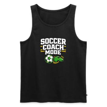 Soccer Training Youth Sports Coach - Men's Premium Organic Tank Top - black - Front - AI Model Male 178 light (178cm)