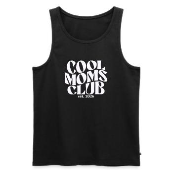 Club des mamans cool - Cadeau de maman pour la fête des mères - Débardeur bio Premium Homme - noir - Devant - AI Model Male 178 light (178cm)