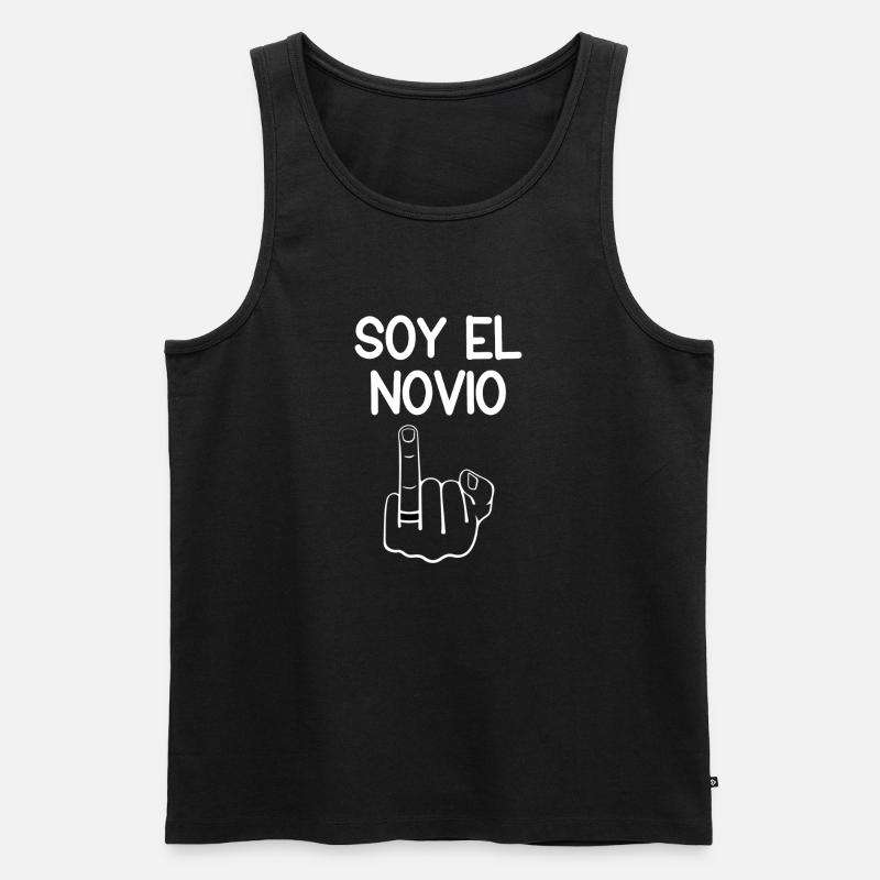 Ich bin der Abschiedsbräutigam - Männer Premium Bio Tank Top - Schwarz