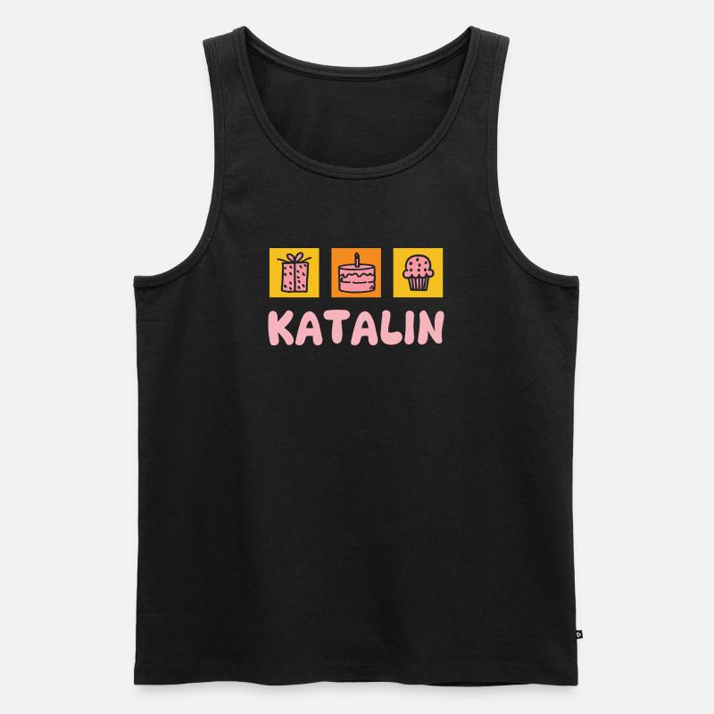 Katalin - Männer Premium Bio Tank Top - Schwarz