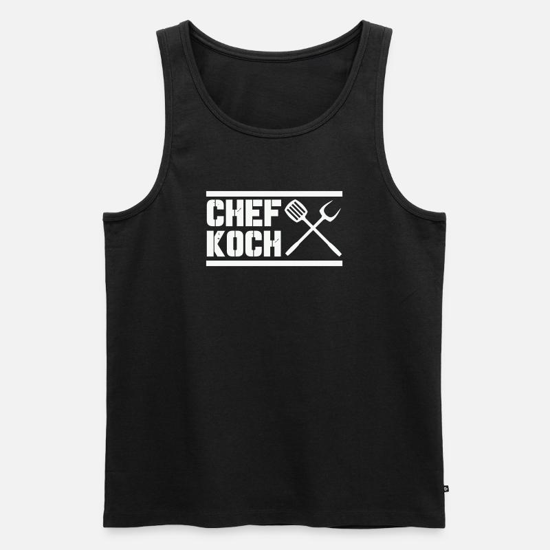 chef_koch - Männer Premium Bio Tank Top - Schwarz