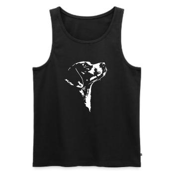 Silhouette de busard Chien Wilsigns - Débardeur bio Premium Homme - noir - Devant - Michal (187cm)