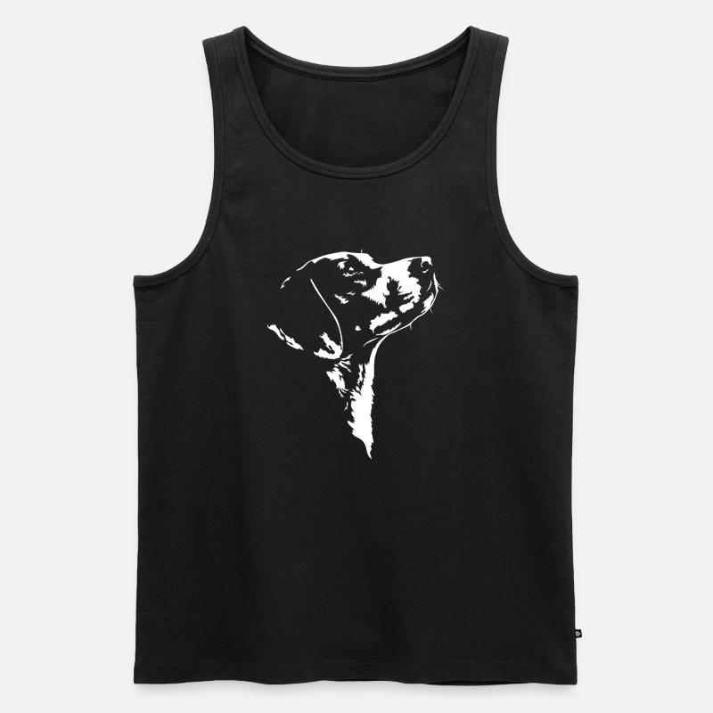 Harrier Silhouette Hunde Hund Wilsigns - Männer Premium Bio Tank Top - Schwarz