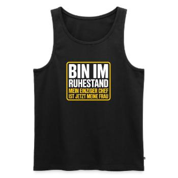 Rentner Bin Im Ruhestand Pensionär Kollege Rente - Männer Premium Bio Tank Top - Schwarz - Vorne - Michal (187cm)