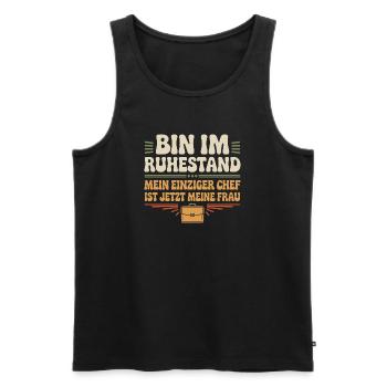 Rentner Bin Im Ruhestand Pensionär Kollege Rente - Männer Premium Bio Tank Top - Schwarz - Vorne - Michal (187cm)