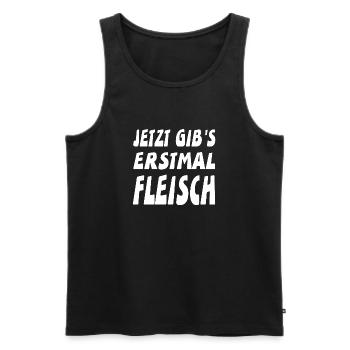 Fleisch - Männer Premium Bio Tank Top - Schwarz - Vorne - AI Model Male 178 light (178cm)
