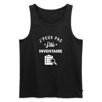 J'peux pas j'ai inventaire - Débardeur bio Premium Homme - noir - Devant - Michal (187cm)