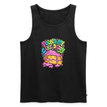 Round My Cake Daddy - Men's Premium Organic Tank Top - black - Front - Michal (187cm)