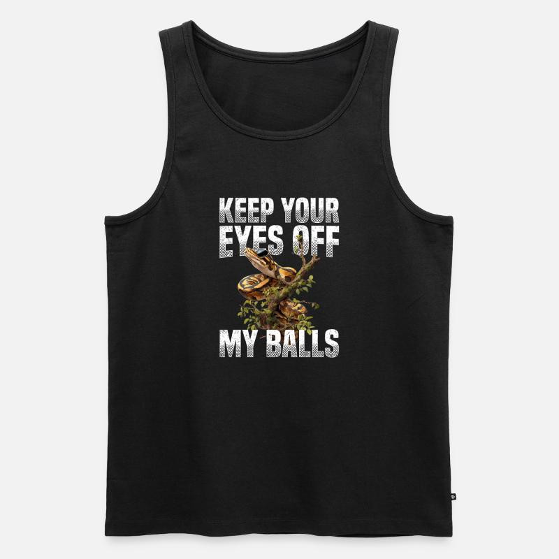 Königspython Schlangen Liebhaber Terrarium Python - Männer Premium Bio Tank Top - Schwarz