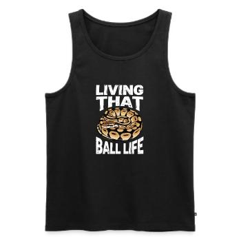 King Python Snakes Lover Terrarium Python - Men's Premium Organic Tank Top - black - Front - AI Model Male 178 light (178cm)