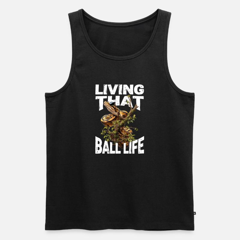 Königspython Schlangen Liebhaber Terrarium Python - Männer Premium Bio Tank Top - Schwarz