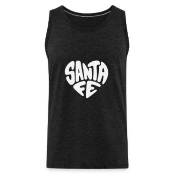 Santa Fe, New Mexico Heart Design - Men's Premium Organic Tank Top - charcoal grey - Front - Alexander (188cm)