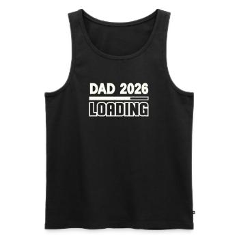 dad_2026_loading- - Männer Premium Bio Tank Top - Schwarz - Vorne - Michal (187cm)