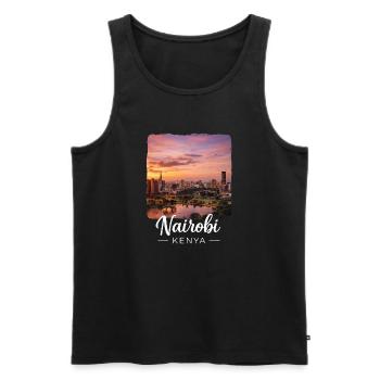 Nairobi Kenya - Männer Premium Bio Tank Top - Schwarz - Vorne - AI Model Male 178 light (178cm)