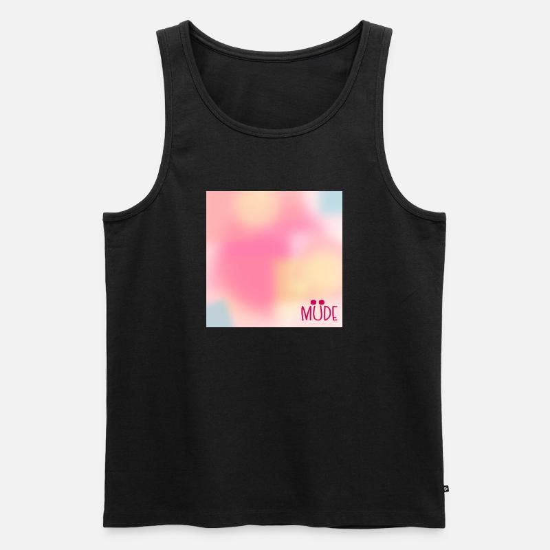 Himmel Stimmung Müde - Männer Premium Bio Tank Top - Schwarz