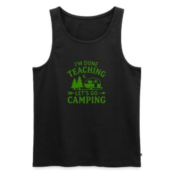 T-Shirt Pensionierter Lehrer-Campingkarawane - Männer Premium Bio Tank Top - Schwarz - Vorne - AI Model Male 178 light (178cm)