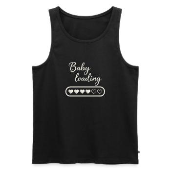 Baby loading - Men's Premium Organic Tank Top - black - Front - Michal (187cm)