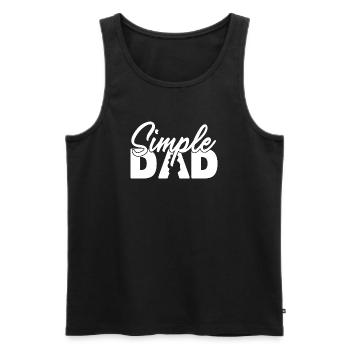 Simple Dad Silhouette Minimalist Fatherhood - Men's Premium Organic Tank Top - black - Front - AI Model Male 178 light (178cm)