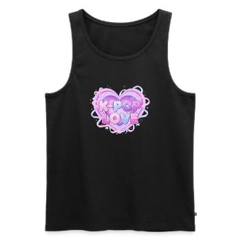 K-Pop Love Herz-Pastell - Männer Premium Bio Tank Top - Schwarz - Vorne - Michal (187cm)