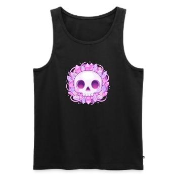 Crystal Skull with Crystals - Men's Premium Organic Tank Top - black - Front - Michal (187cm)