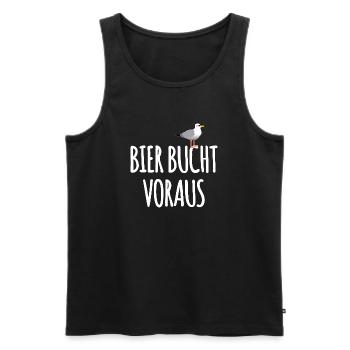 Bier Bucht Seefahrer Kneipe - Männer Premium Bio Tank Top - Schwarz - Vorne - Michal (187cm)