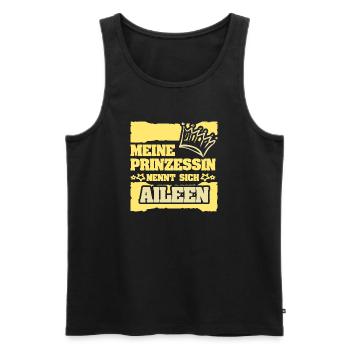Spruch Aileen - Männer Premium Bio Tank Top - Schwarz - Vorne - AI Model Male 178 light (178cm)