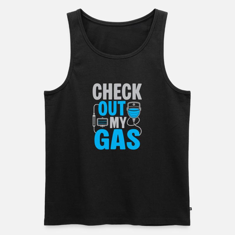 Anesthesiologist Check Out Anesthesia - Männer Premium Bio Tank Top - Schwarz