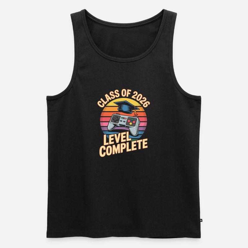 Level Complete 2026 Completion Retro Gaming - Men's Premium Organic Tank Top - black