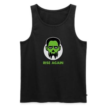Zombie Head - Design de morts-vivants inquiétants pour Halloween - Débardeur bio Premium Homme - noir - Devant - AI Model Male 178 light (178cm)