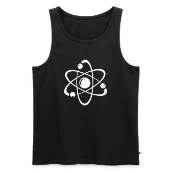 Atomic Model Line Art - Men's Premium Organic Tank Top - black - Front - Michal (187cm)