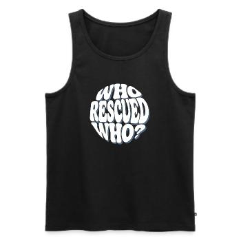 Who Recalled Who? - Men's Premium Organic Tank Top - black - Front - AI Model Male 178 light (178cm)